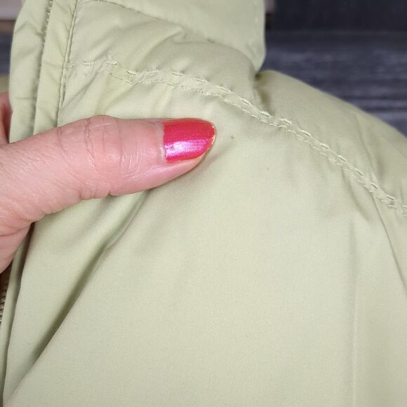 Eddie Bauer Celadon Green Premium Goose Down Puffer Vest Size Large Zip Front - Picture 4 of 7